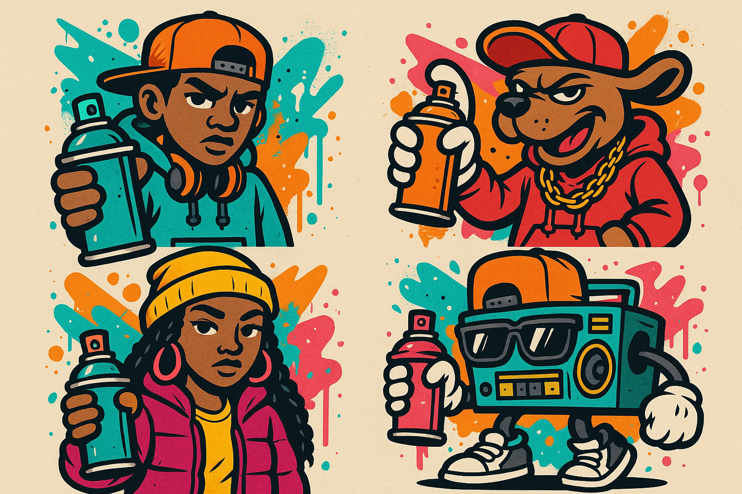 Street art characters variation 3