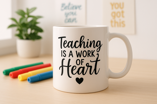 Teaching is a Work of Heart Mug
