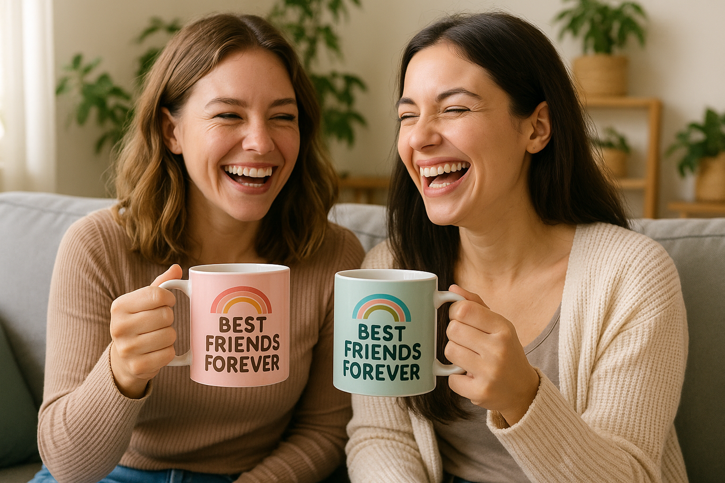 Two Friends Enjoying Coffee Together