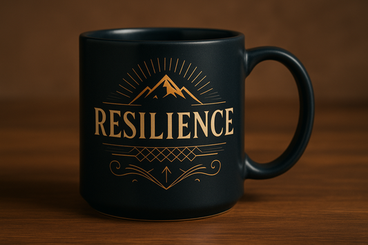 Unique Resilience coffee mug design